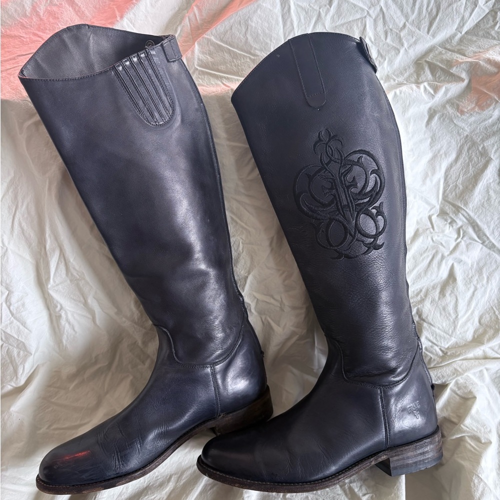 Frye Black Leather Riding Boots - Picture 6 of 8
